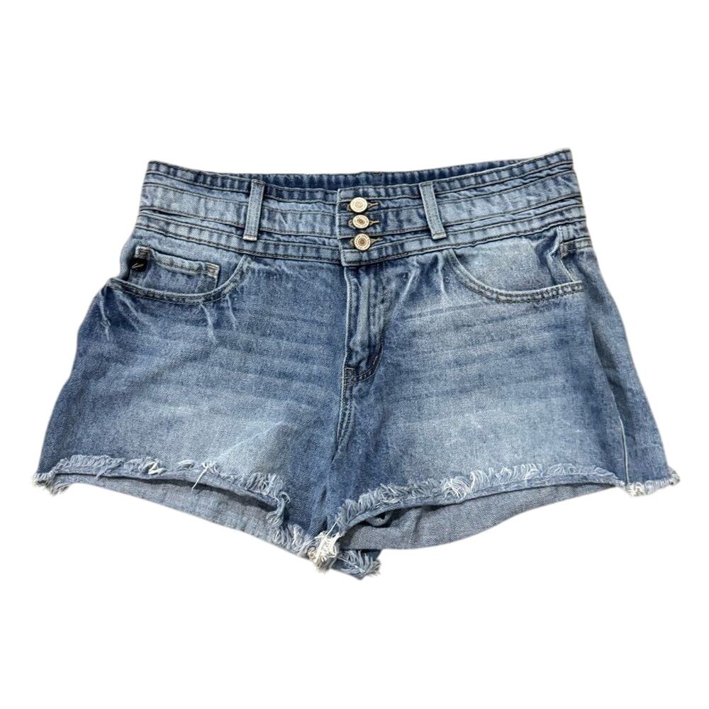 Kancan Cut Off Frayed Edge Jean Shorts High Rise‎ Women's Size 29
